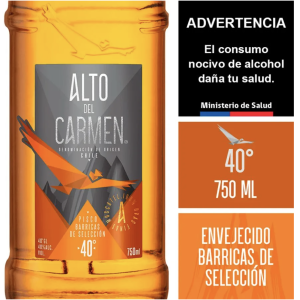 Pisco Alto del Carmen Barricas de Selección 40° Botella 750 cc